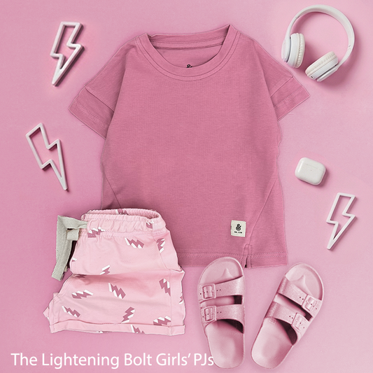 The Lightening Bolt in Pink Girls PJs