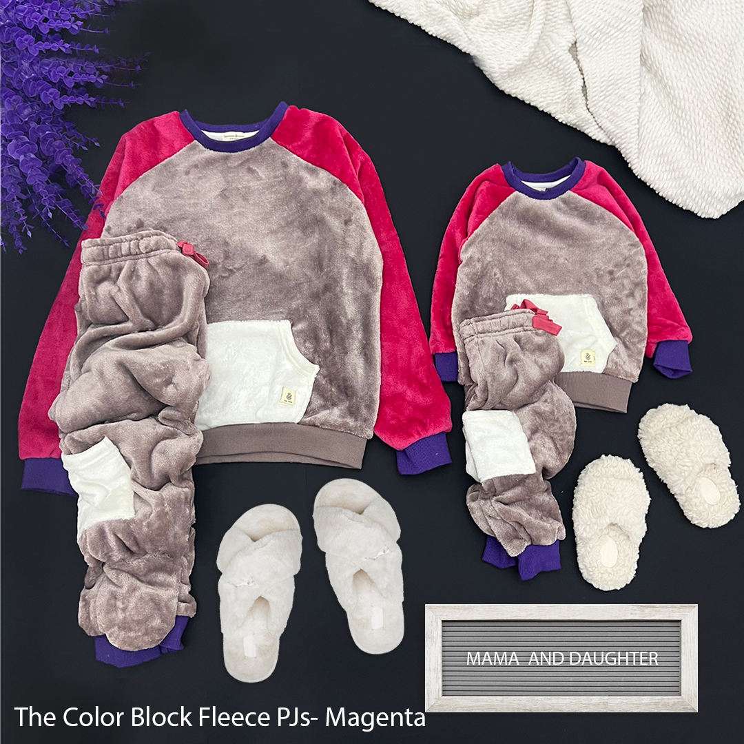 The Color Block Girls Fleece PJs