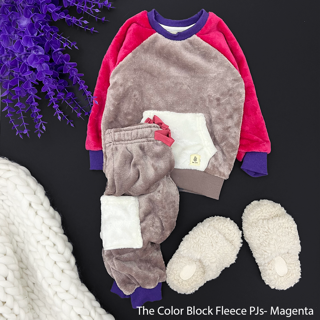 The Color Block Girls Fleece PJs