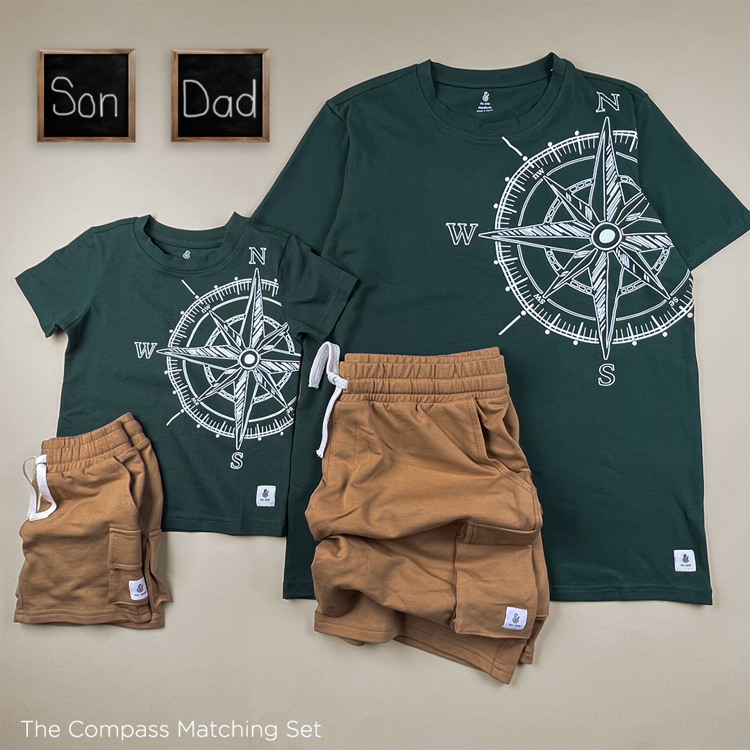 The Compass T-shirt ONLY For Boys in Hunter Green