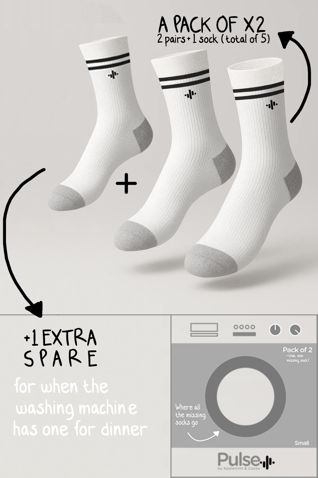 High Kids’ Socks in White
