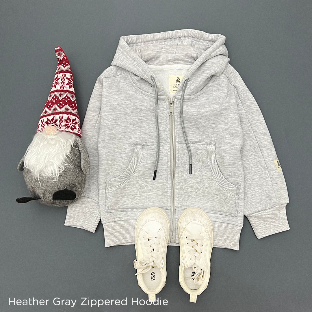 The Heather Gray Zippered Kids Jacket