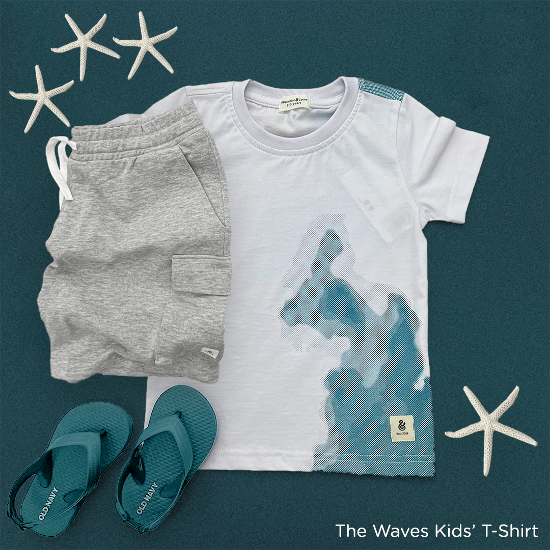 The Waves T-Shirt For Boys in White