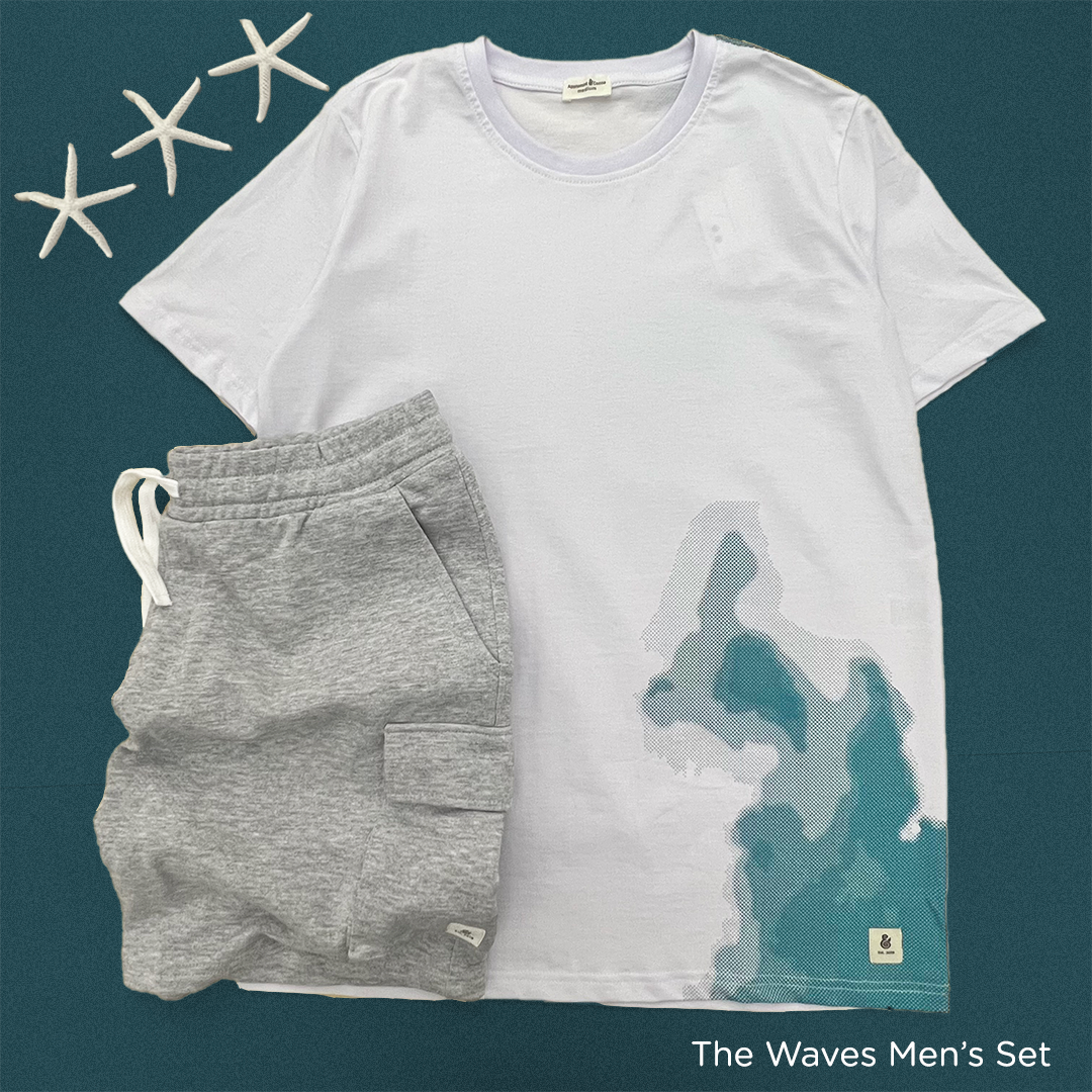 The Waves T-shirt For Men in White