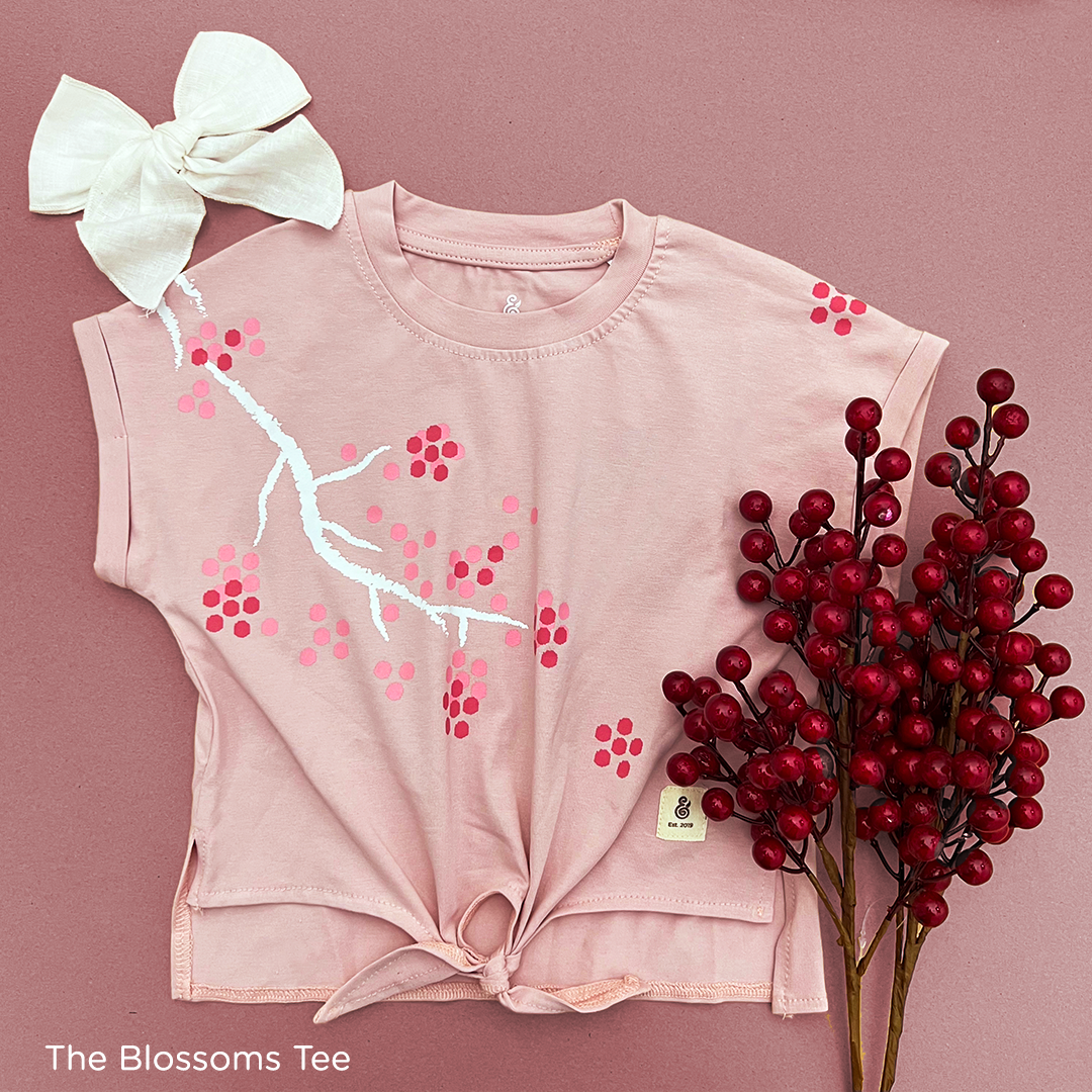 The Blossoms T-shirt For Girls in Cashmere