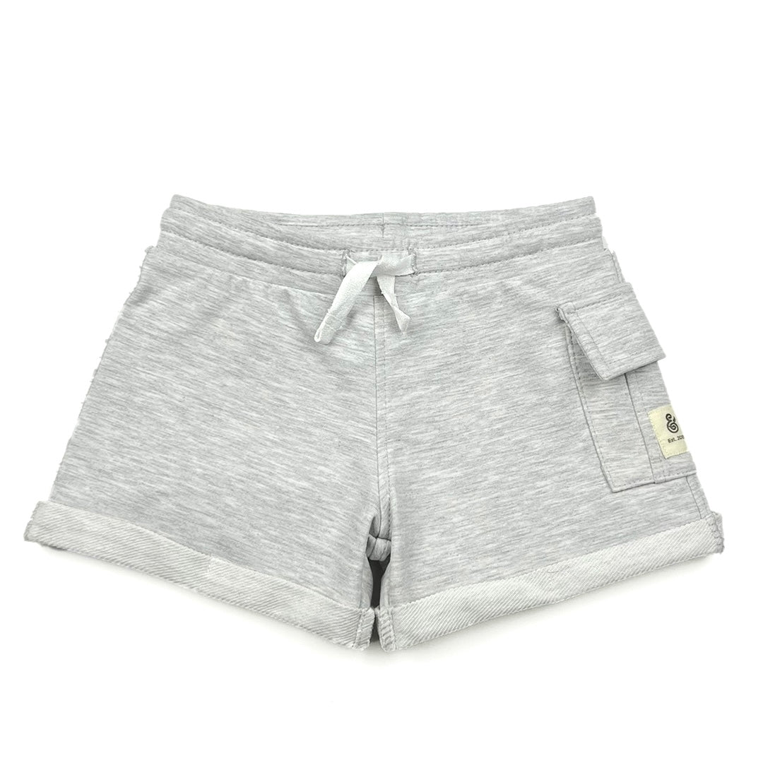 Gray Cargo Girls Shorts