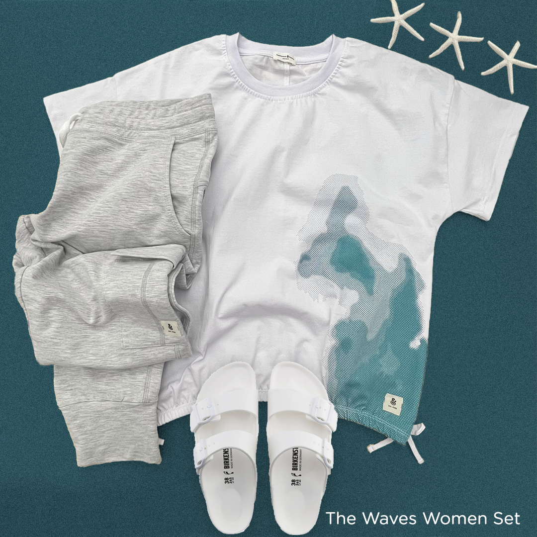 The Waves T-shirt For Women in White