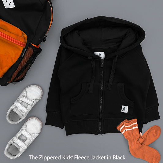 The Black Zippered Kids Jacket 2.0