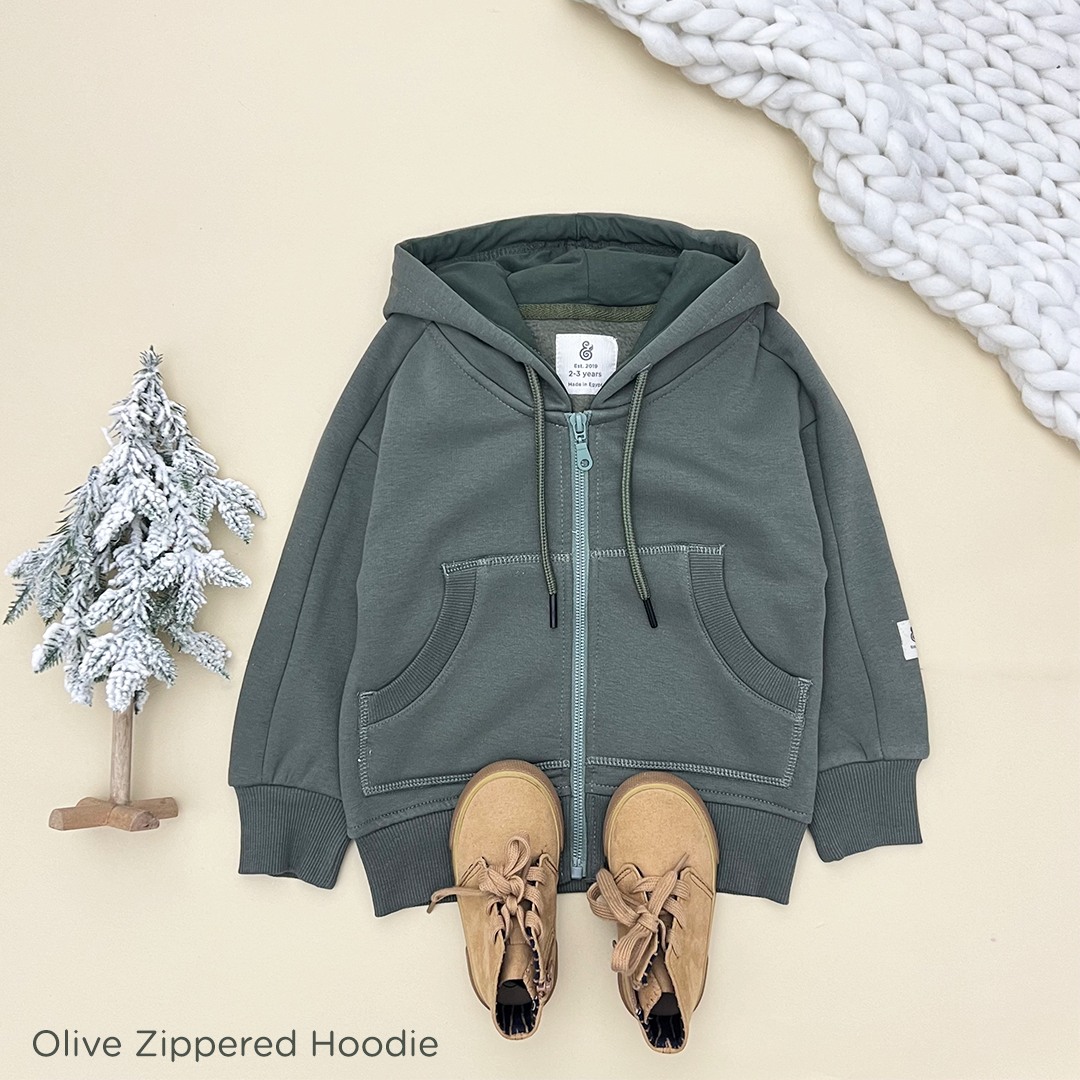 The Olive Zippered Kids Jacket