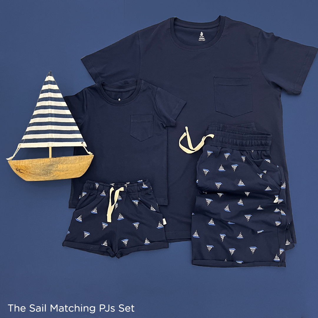 Sail Boys PJs in Navy