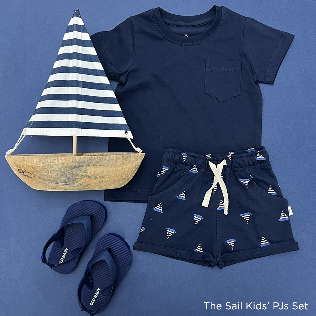 Sail Boys PJs in Navy