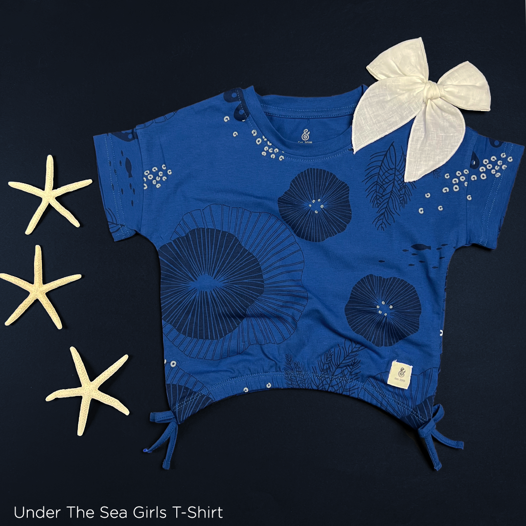 Under The Sea T-shirt ONLY For Girls in Royal Sea