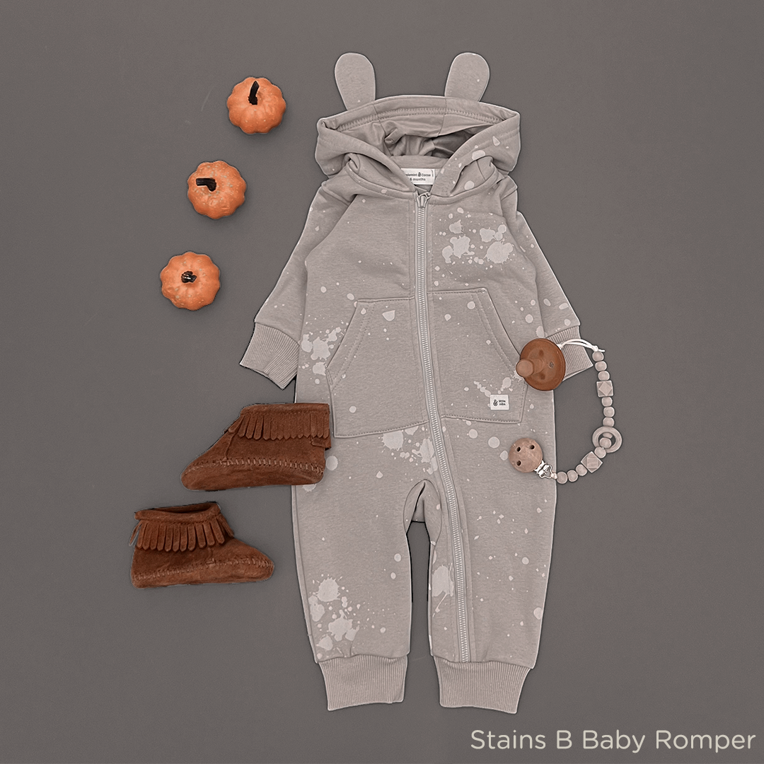 The Stains in Beige Baby Romper