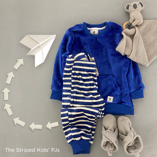 The Blue Stripes Kids’ Fleece PJs