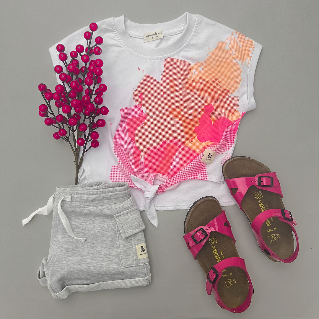 The Watercolor T-shirt For Girls in White