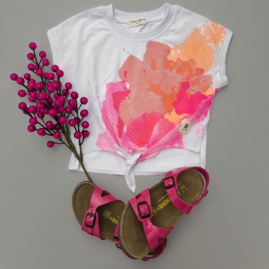 The Watercolor T-shirt For Girls in White