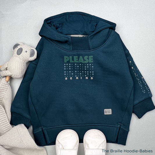 The Braille Baby Hoodie in Midnight Blue (HOODIE ONLY)