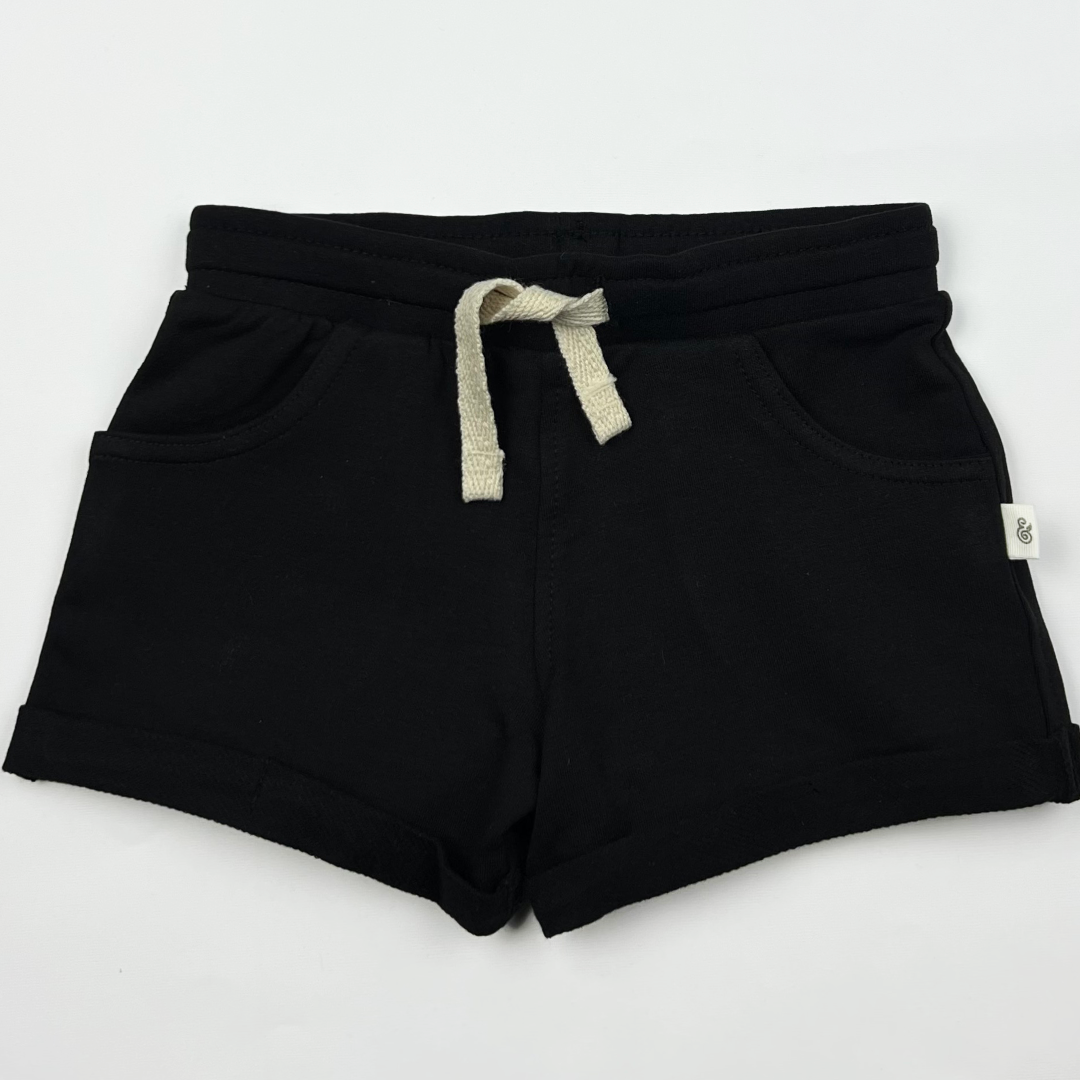 Black Cargo Girls Shorts