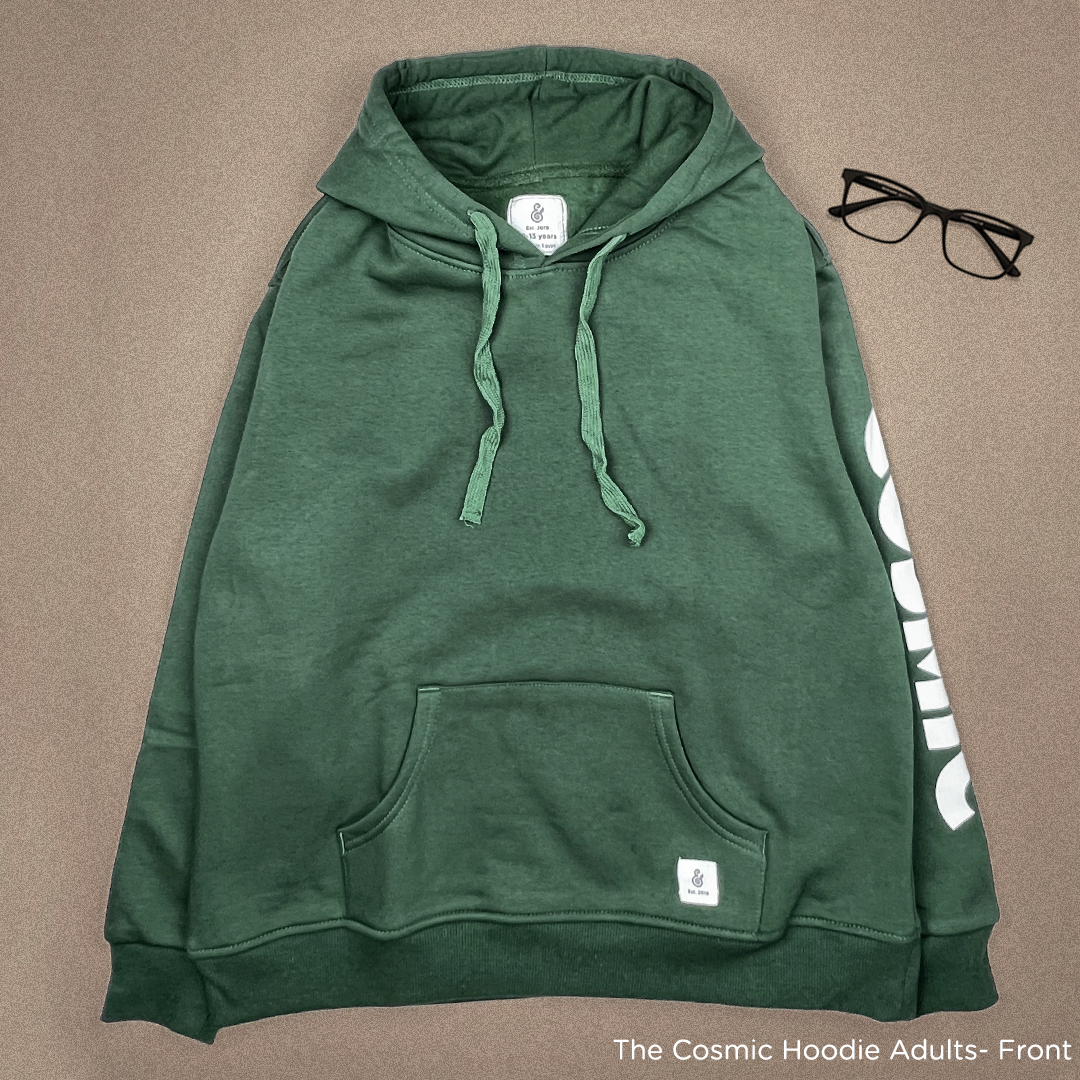 The Cosmic Adult Hoodie in Pine green (HOODIE ONLY)