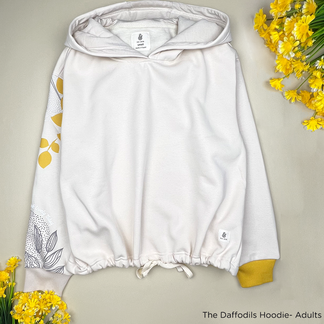 The Daffodils Adult Hoodie in Alabaster(HOODIE ONLY)