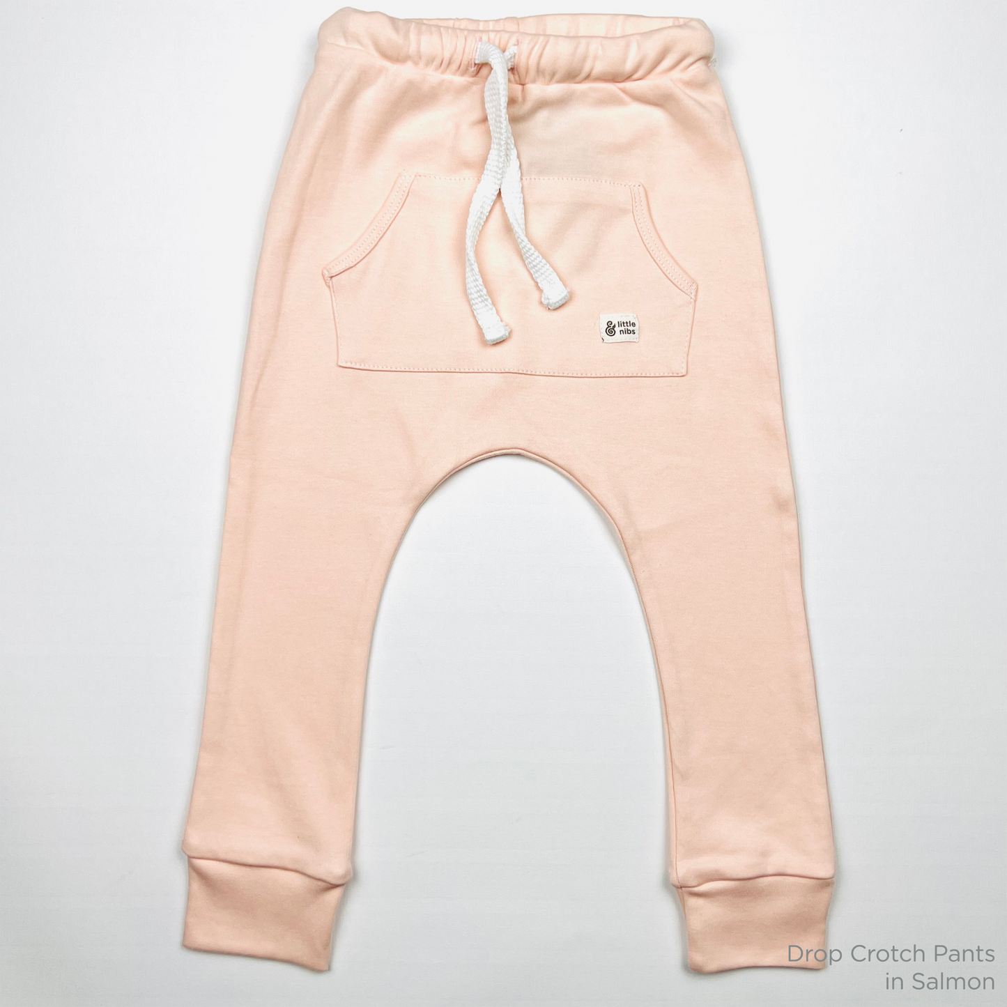 Light Salmon Drop Crotch Joggers