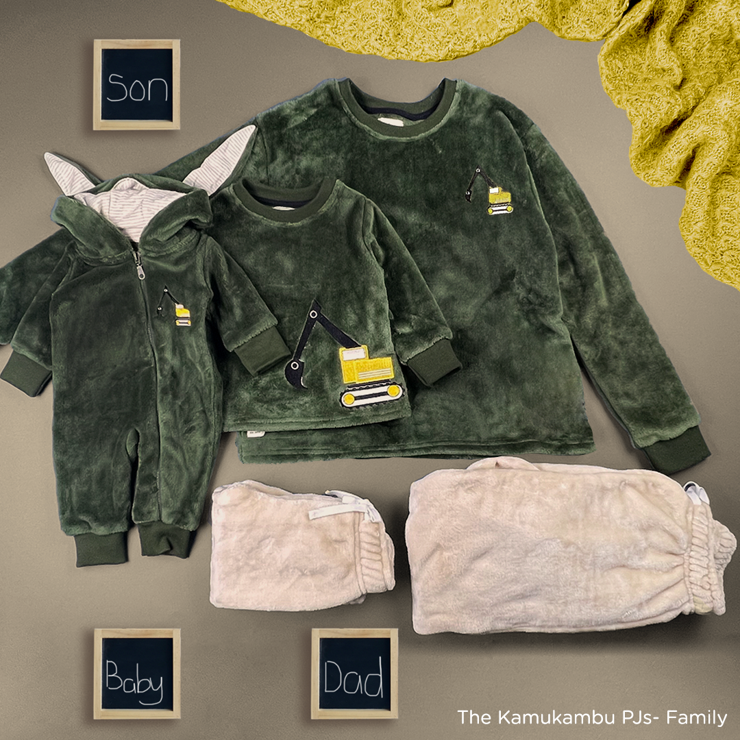 The Kamukambu Kids’ Fleece PJs in Olive