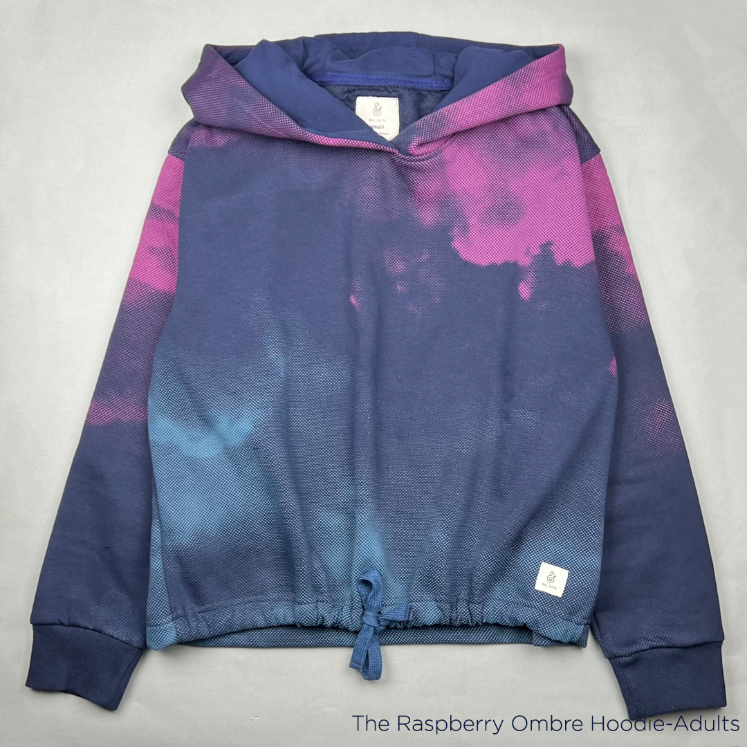 The Raspberry Ombre Kids Cropped Hoodie in Navy (HOODIE ONLY)