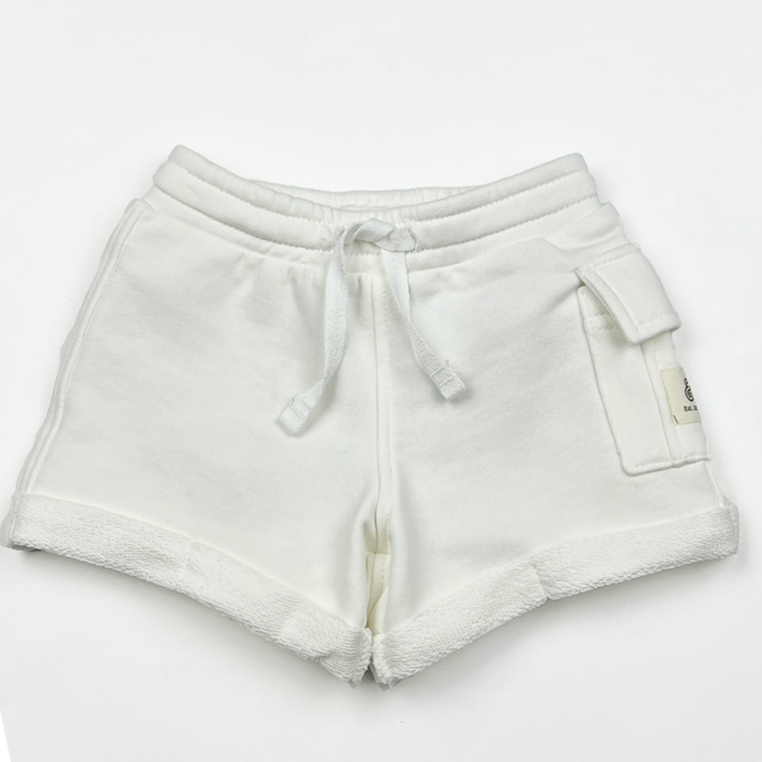 White Cargo Girls Shorts