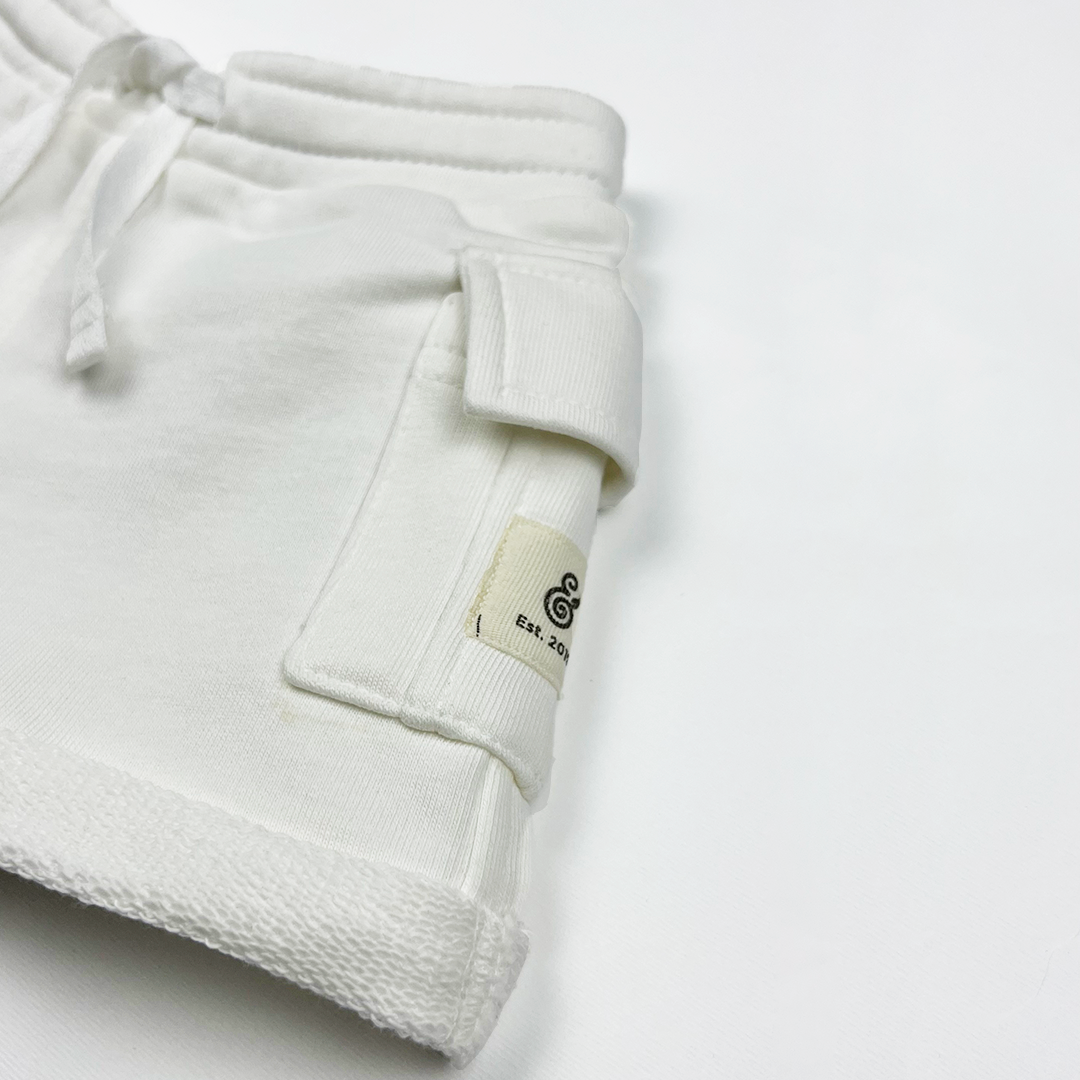 White Cargo Girls Shorts