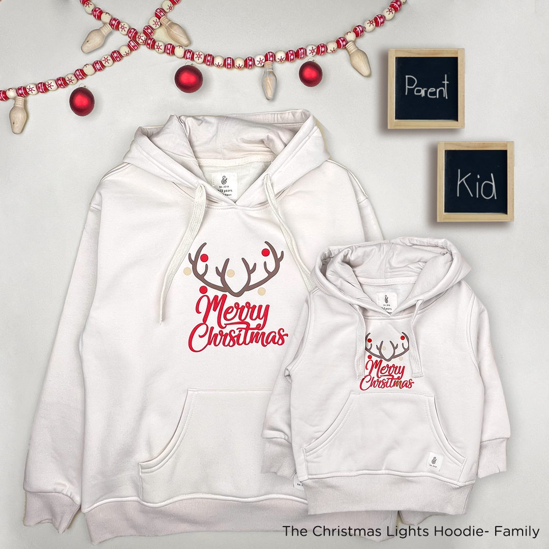 The Christmas Lights Hoodie Adult Hoodie in Alabaster (HOODIE ONLY)